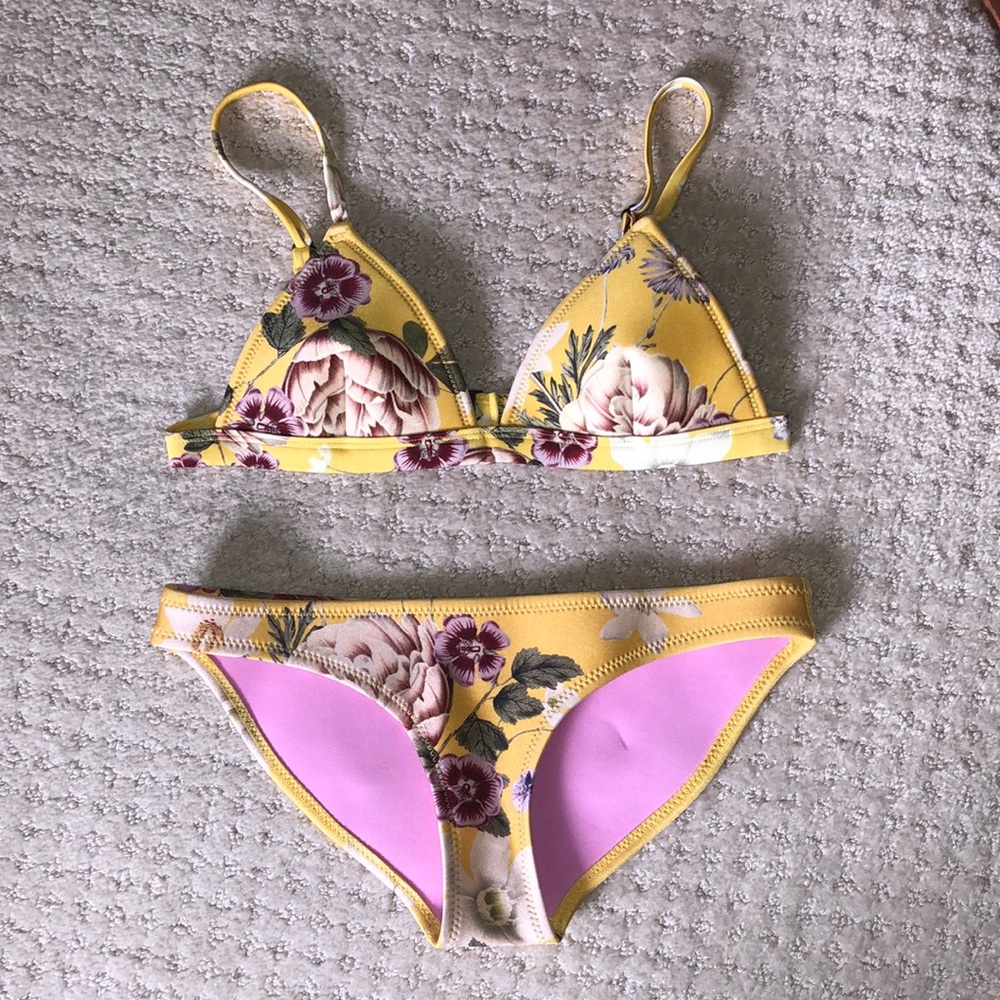 Triangl Bikini Yellow Floral
